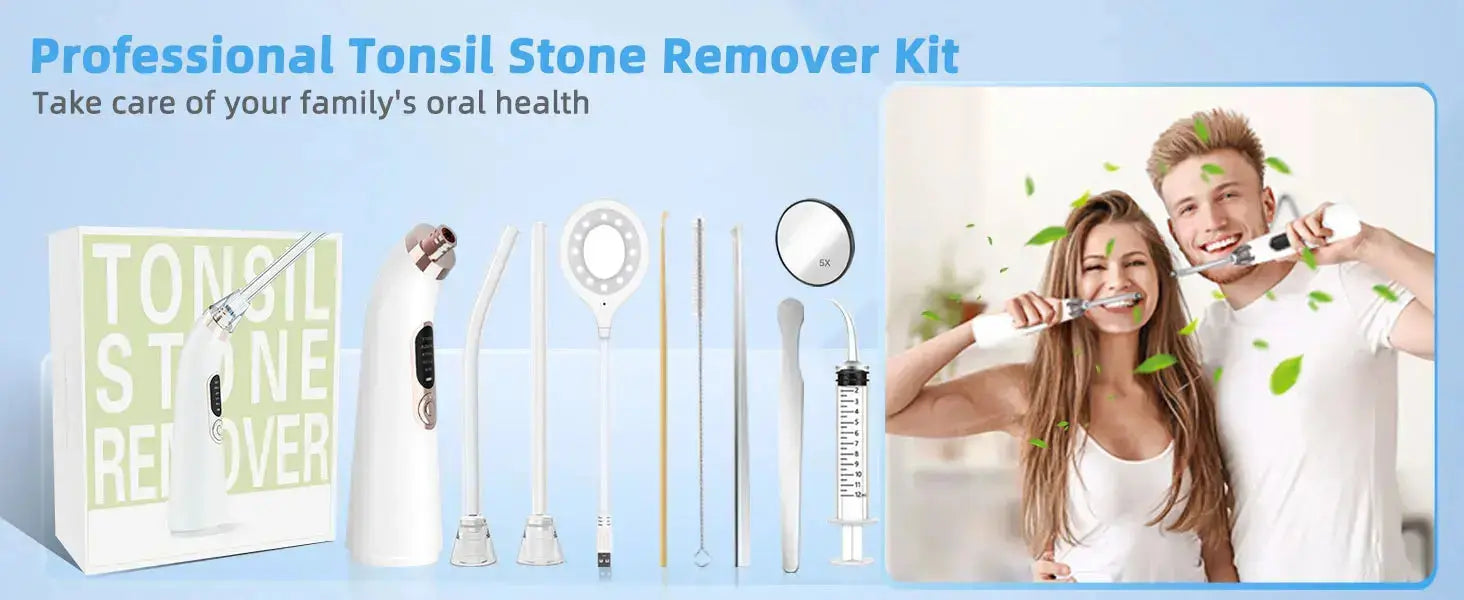 Electronic Vacuum Tonsil Stone Remover Kit with 5 Suction Modes 10in1 Tonsil Stone Cleaner Mouth Cleaning Tool Oral Fresh Care Nova Trendz
