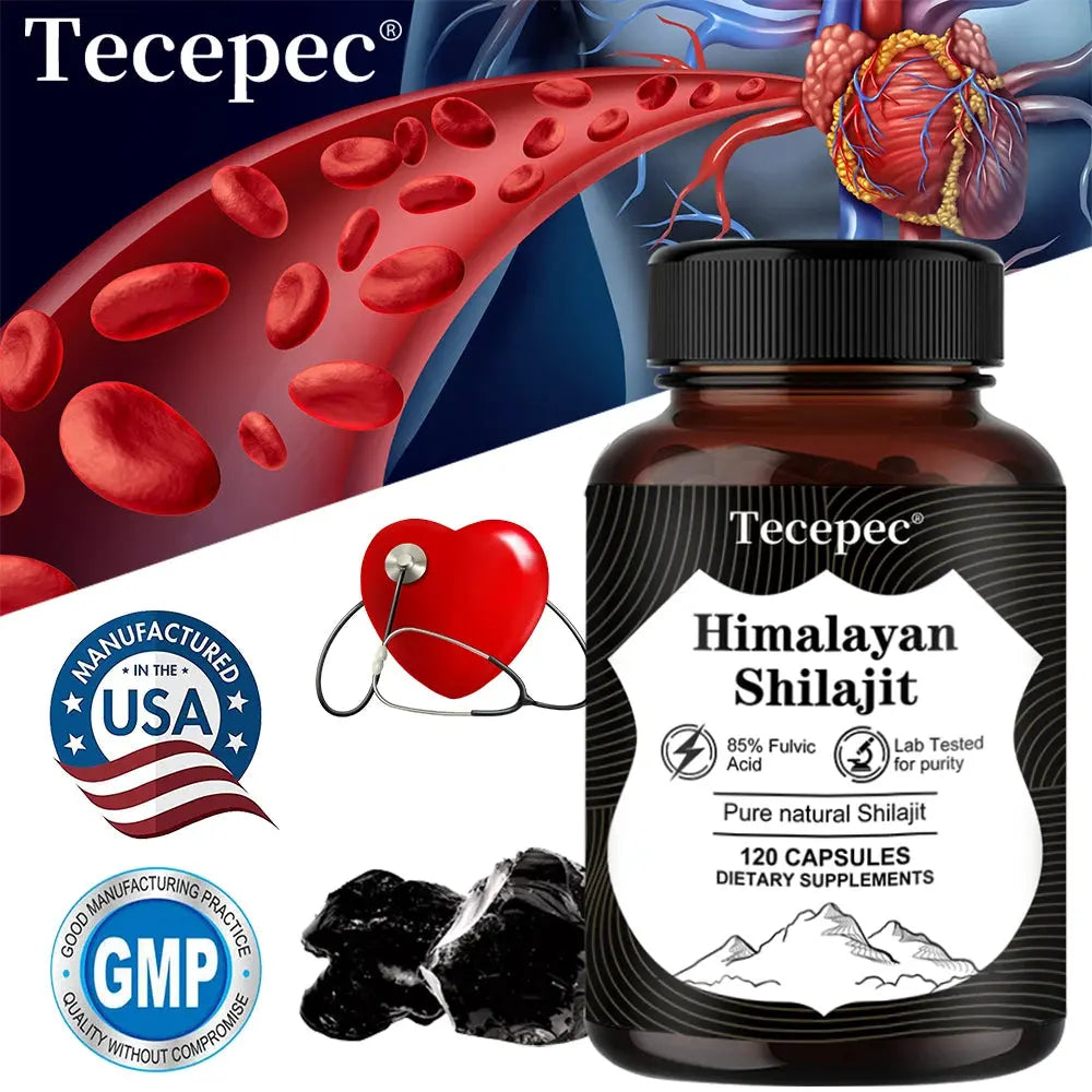 Shilajit Extract - Contains Trace Minerals, Supports Brain, Energy, Muscle, Heart Health, Antioxidants, 120 Capsules Nova Trendz
