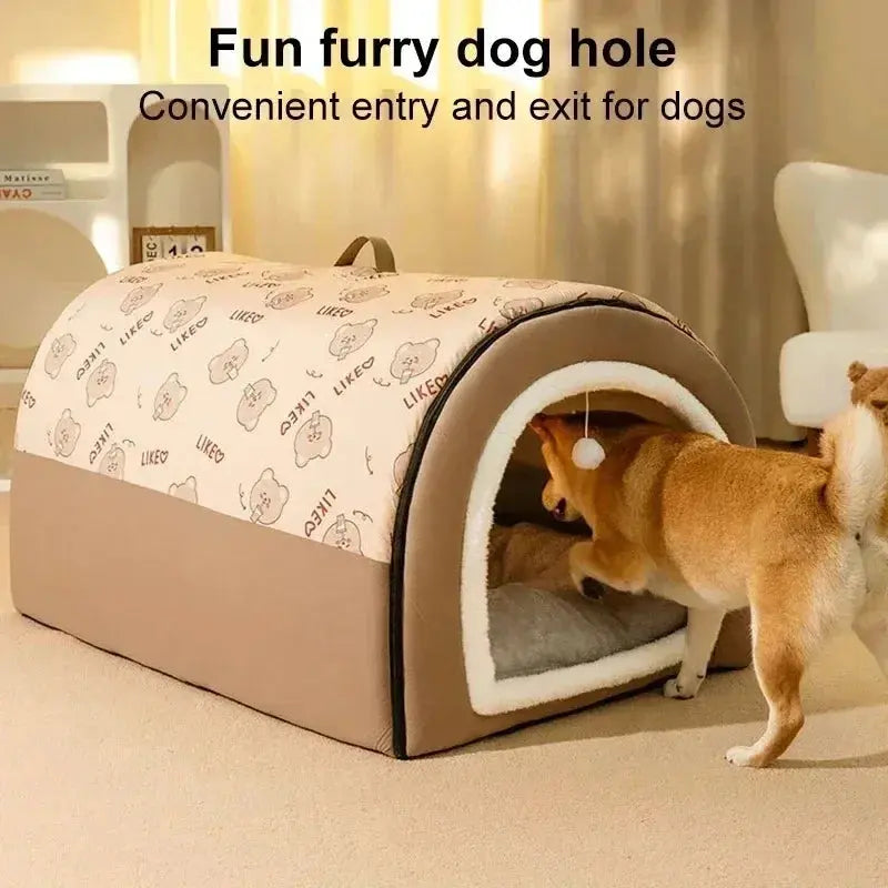 1PC Big Dog Kennel Winter Warm Pet Bed for Small Medium Dogs Removable Dog Sleeping Bed Puppy Bed Kennel Dog Accessories Nova Trendz