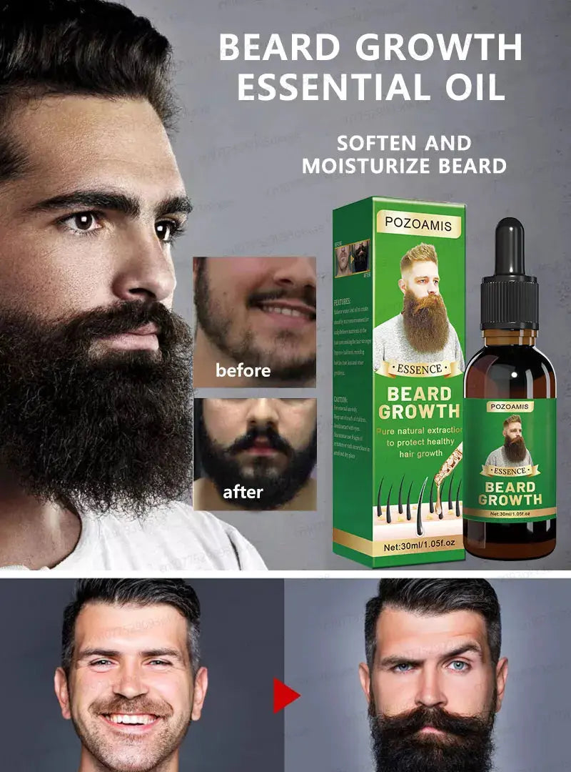 The most effective beard growth essence in 2025, grow a thick beard in 7 days. Chest hair, leg hair, beard and hair growth Nova Trendz