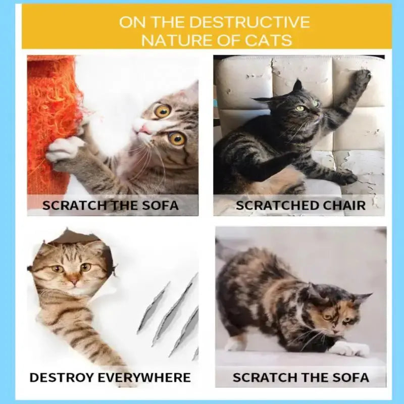 Cat Scratch Deterrent Tape Furniture Protectors From Cats Transparent Self-Adhesive Pet Training Tape for Sofa Furniture Sticker Nova Trendz