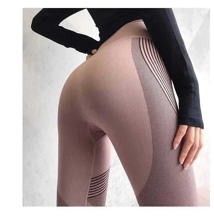Fitness Pants Women Stretch Tight Peach Buttock Lifting Yoga Pants High Waist Belly Holding Quick Dry Running Sweat?pants Fitnes Nova Trendz