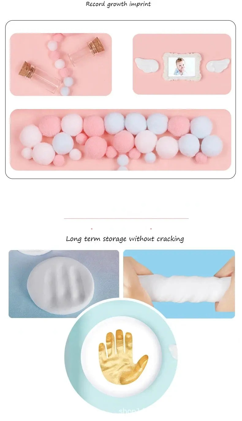 Baby Hand Print Footprint Imprint Kit Handprint Baby Mud And baby footprints Souvenirs Baby Hand And Foot Mold Hundred Days Gift Nova Trendz