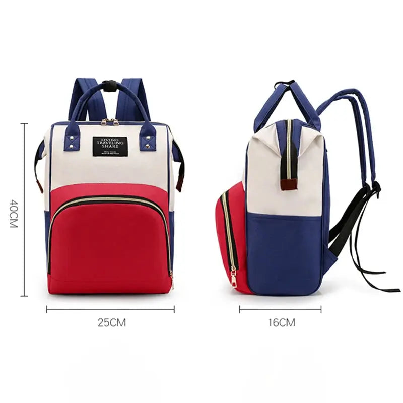Large Capacity Canvas Mummy Bag Multifunctional Baby Bottle Thermal Insulation Travel Storage Bag Fashion Mummy Bag Hanging Bag Nova Trendz