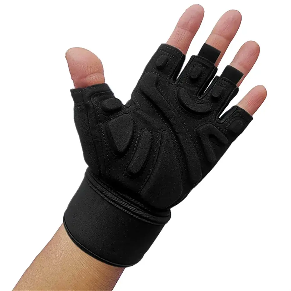 Half Finger Bodybuilding Gym Gloves Weightlifting Dumbbell Kettlebell Training Workout Fitness Gloves For Man  Women Nova Trendz