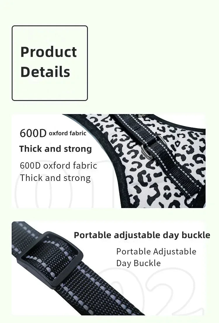 Personalized Dog Harness Nylon Reflective Breathable Pet Harness Vest For Small Large Dogs outdoor Walk Training Accessories