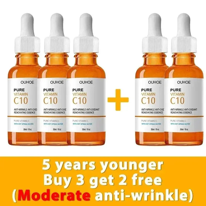 Vitamin C Wrinkle Remover Face Serum Lifting Firming Fade Fine Lines Anti-aging Essence Whitening Brighten Nourish Skin Care Nova Trendz