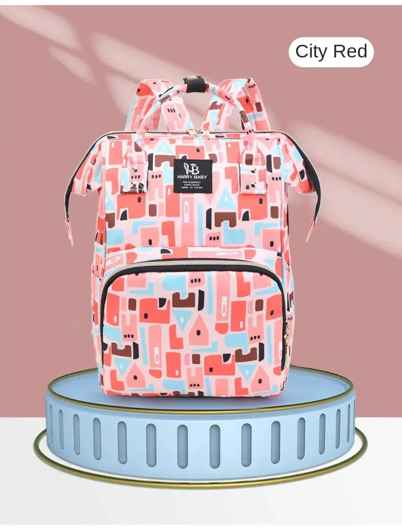 Fashion Print Nappy Backpack Bag Mummy Large Capacity Bag Mom Baby Multi-function Outdoor Travel Diaper Bags for Baby Care Stuff Nova Trendz