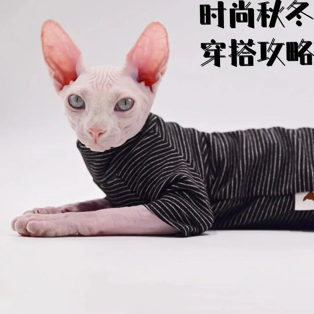 Cozy Four-Legged Cat Jacket for Hairless Breeds Cat Clothes for Sphynx Cats, Devon Rex Cats, Cornish Cats,Abbey Cats - Nova Trendz
