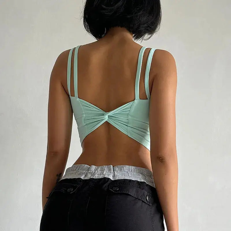 Women's Sports Bras Fitness Top, Sexy Lingerie, Push Up Fixed Pad, Yoga Bra, Back knotted Underwear, Running Vest, Gym Tops - Nova Trendz
