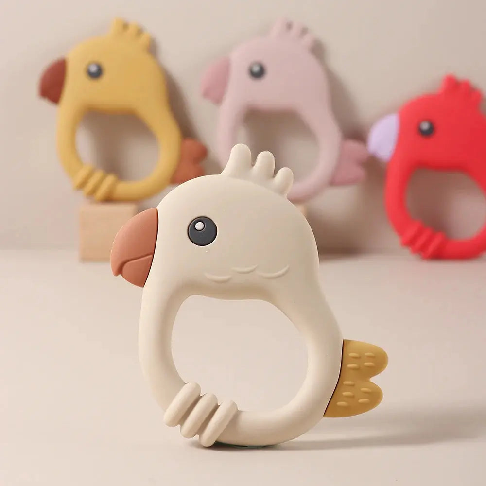 2015 New Design Colorful Parrot Teether - Food-Grade Silicone Baby Teething Toy (BPA-Free) baby teether Nova Trendz