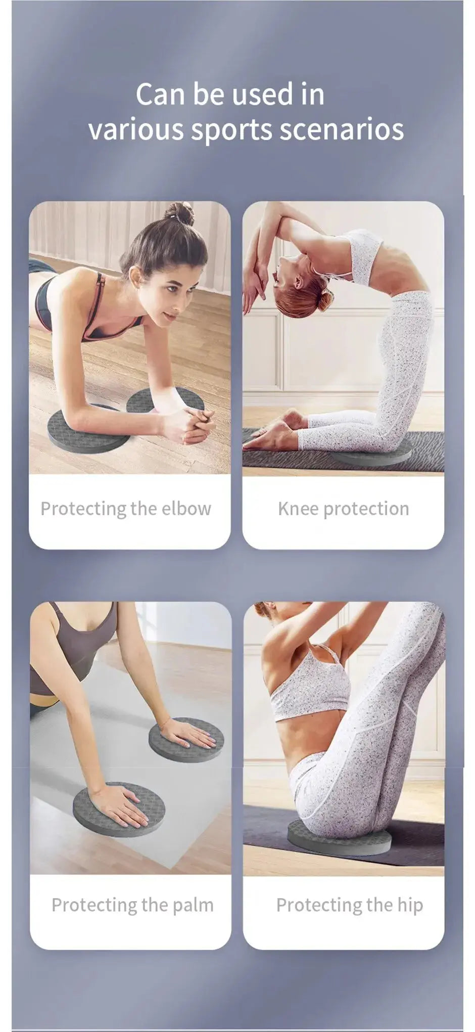 Yoga Knee Pads 2 Pack, Yoga Knee Cushion Thick Exercise Pads for Knees Elbows Wrist Hands Head Foam Pilates Kneeling Pad Nova Trendz