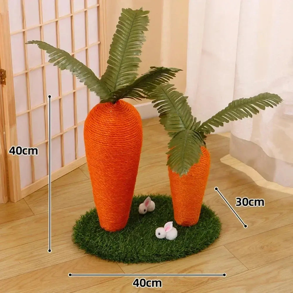Carrot Cat Tree Cute Cats Sisals Carrots Pet Supplies Post Home Crawling Frame Pets Cats Fun Toys Sisal for Cat Scratching Rack Nova Trendz