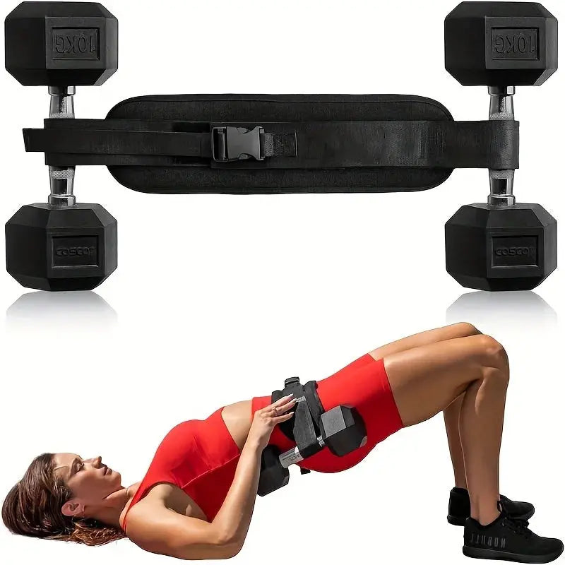 Weight-bearing Belt Weighted Waist Trainer Belt - Adjustable Resistance Ergonomic Design Workout Hip Thrust Hip Training Belt Nova Trendz
