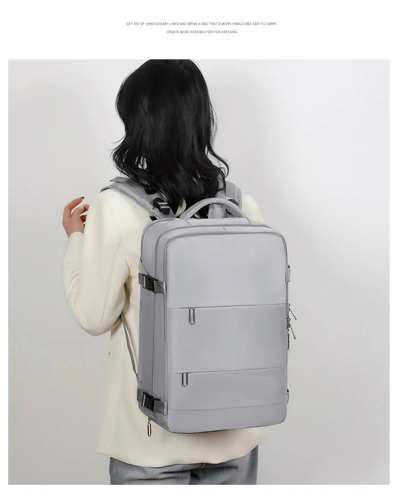 Mummy Bag Nappy Backpack Large Capacity Multifunction Cabin Bag with Shoe Storage Multilayer Separation Waterproof Diaper Bags