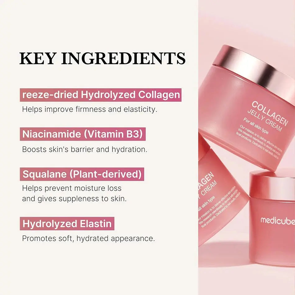 24h Glow & Lifted Collagen Jelly Cream Niacinamide And Hydrolyzed Collagen Strengthen The Skin Barrier And Moisturize The Skin Nova Trendz