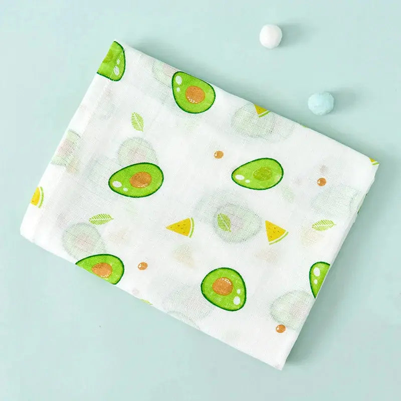 110cm Baby Swaddle Blanket Dual Layers  Blankets For Boys Girls Organic Cotton Soft Newborn Swaddle Wrap Burping Clothes - Nova Trendz