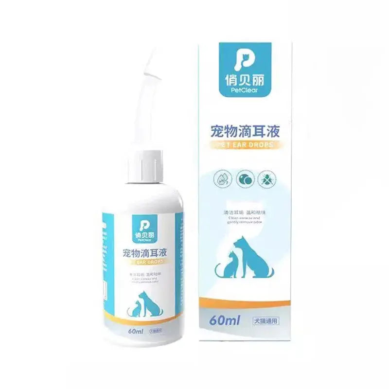 PetClear Pet Ear Drops Solution 60ml for Animal Ear Care Nova Trendz