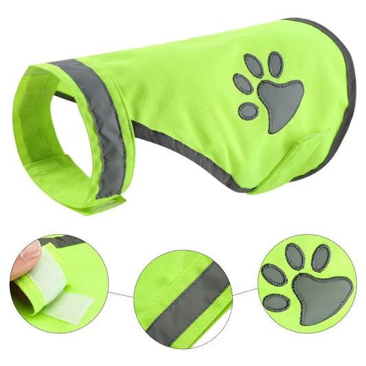 Outdoor Pet Safety Vest Reflective Dog Safety Vest High Visibility Fluorescent Pet Hi Vis Jacket Coat