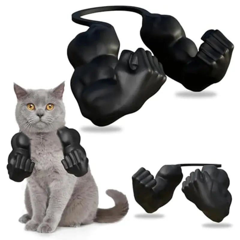 Funny Cat Muscle Arm Clothing Decoration Props 3D Printed Pet Interactive Neck Hanging Toy Role-playing Accessories Birthday Toy Nova Trendz