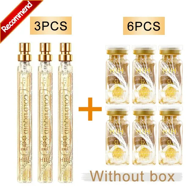 Korea 24k Care Serum Active Collagen Silk Care Lifting Firming Set Hyaluronan Silk Line Moisturizing Essence Firming Skin Care Nova Trendz
