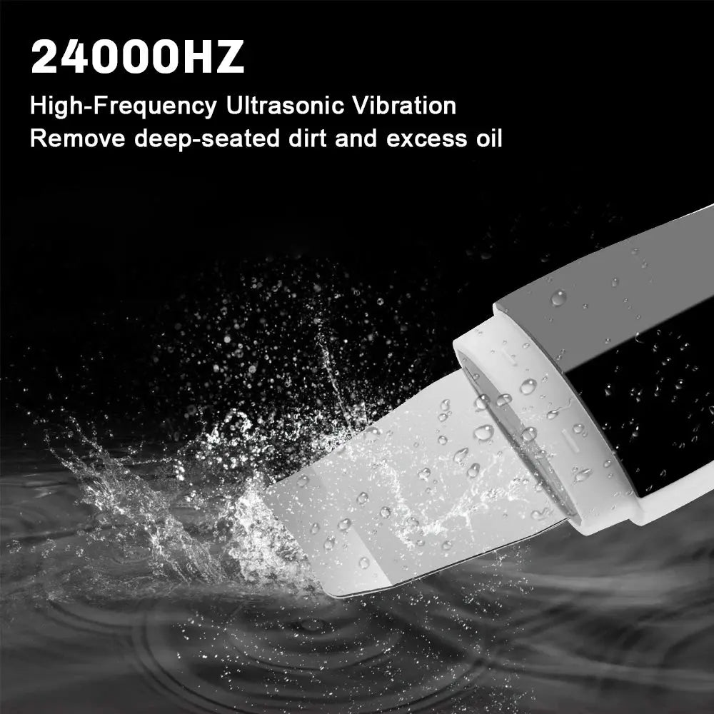 Skin Scrubber Ultrasonic Facial Machine for Home Use Spatula for Blackhead Remover Shovel Peeling Pore Cleaner Face Lift Massage - Nova Trendz