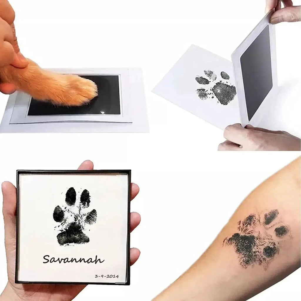 Newborn Baby DIY Handprint Footprint Kit Ink Pads Photo Frame Handprint Toddlers Souvenir And Pet Cat Dog Paw Prints Nova Trendz