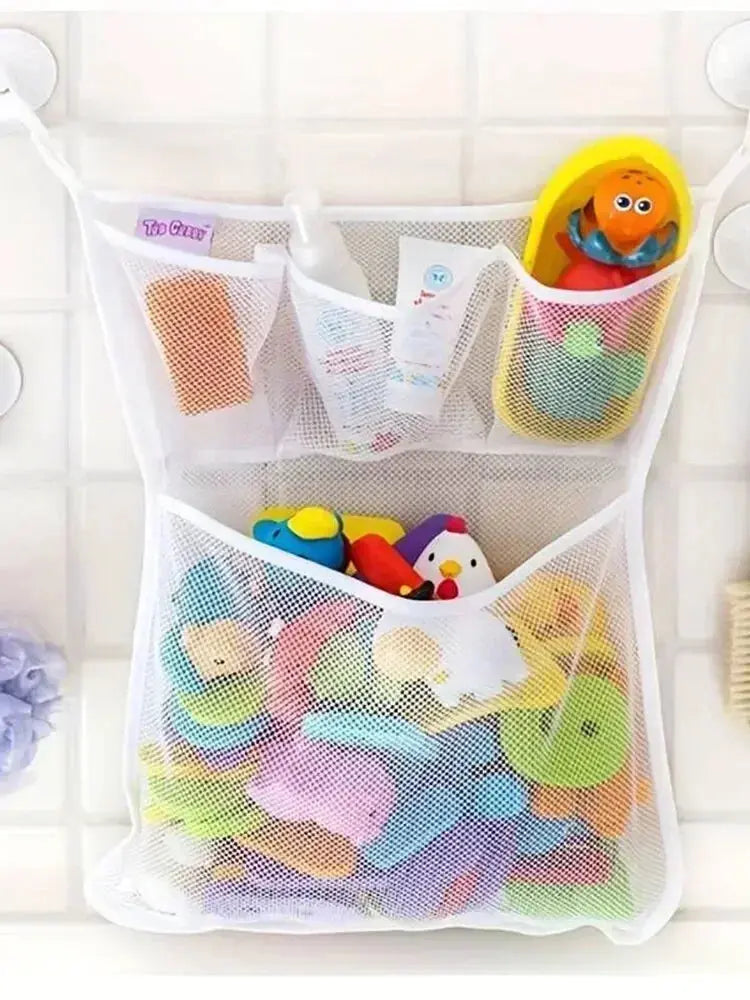 Baby Bathroom Mesh Bag Shower Bath Toys Storage with Strong Suction Cups Bathroom Toy Organizer Pouch for Kids Toddlers Nova Trendz