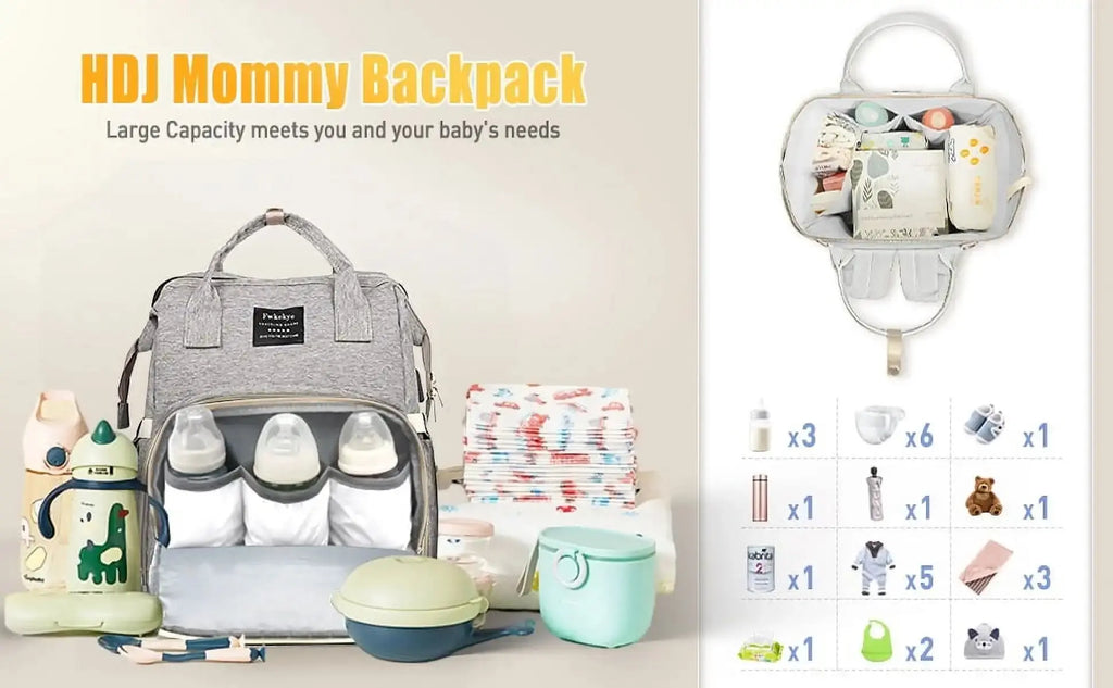 Nappy Backpack Bag Mummy Large Capacity Bag Mom Baby Multi-Function Waterproof Outdoor Travel Diaper Bags Nova Trendz