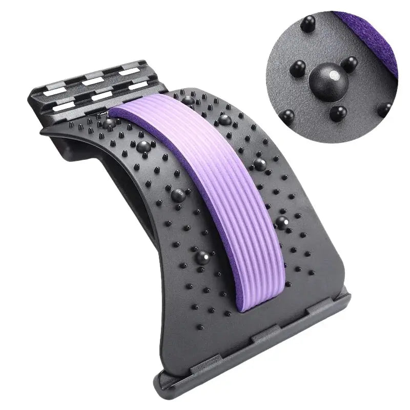 Back Massager Stretch Lumbar Support Relaxation Spine Pain Relief Vertebral Relaxer Stretches The Lower Traction Corrects Waist - Nova Trendz