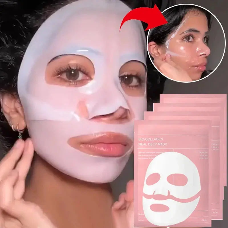 20/10/5/1PC Bio Collagen Face Mask Shrink Deep Hydrating Overnight Mask Moisturizing Refreshing Brightening Face Skin Care Nova Trendz
