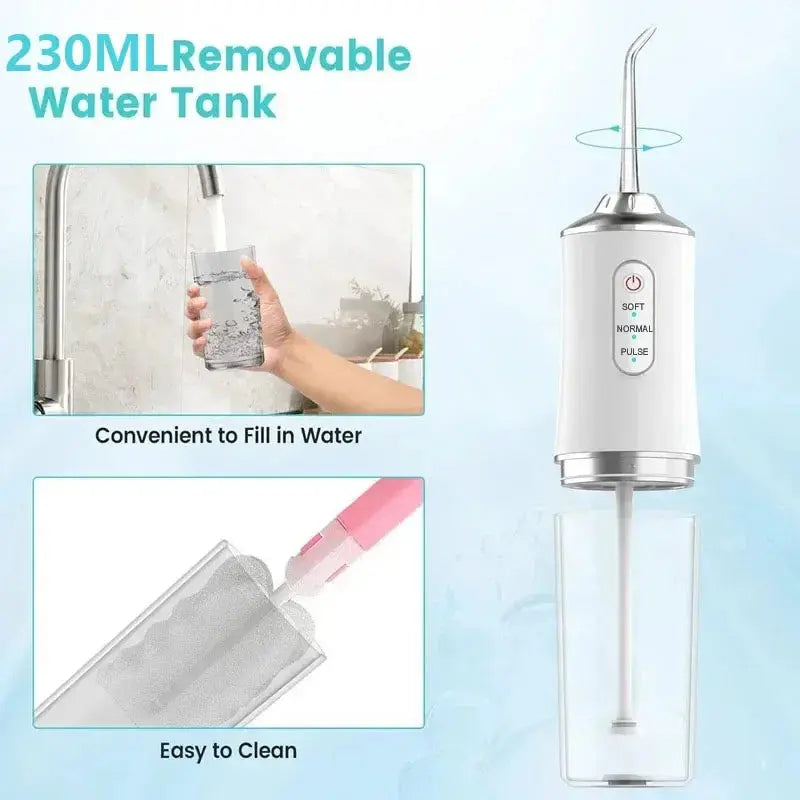 Ipx7 Waterproof Toothbrush Combo Replacement Tips Teeth Cleaning Retainer Cleaner Electric Oral Irrigator Water Dental Flosser - Nova Trendz