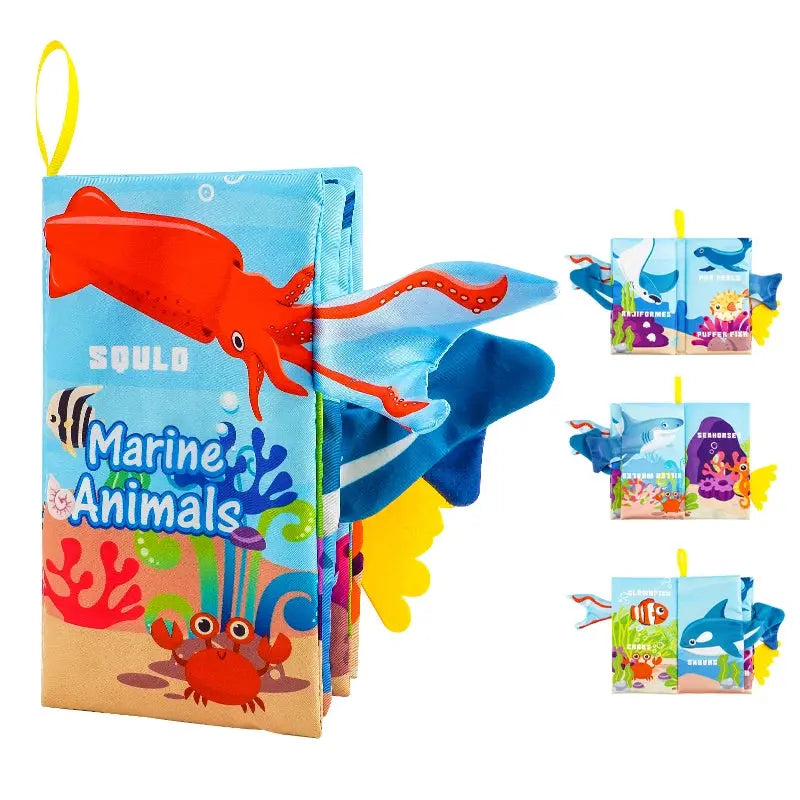 Baby Books Toys, Baby Books 0-6 Months, 3PCS Touch and Feel Cloth Crinkle Soft Books, Toys for 0-3-6-12-18 Months Infant Newborn - Nova Trendz