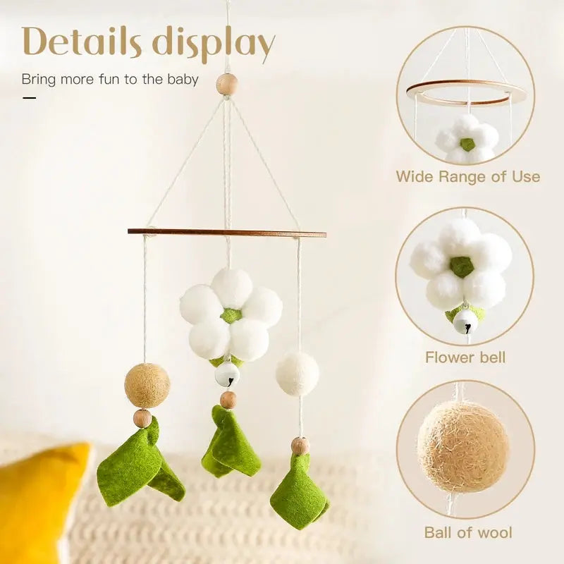 Baby Rattle Toys 0-12Months Newborn Wooden Crib Mobile Bee Toy Music Box Bed Bell Hanging Toy Holder Bracket Bed Bell Baby Gifts - Nova Trendz