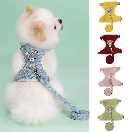 Pet Dog Harness Lead Leash Set Adjustable Puppy Kitten Vest Harness Small Medium Dog Cat Collar Chihuahua Pet Dog Accessories
