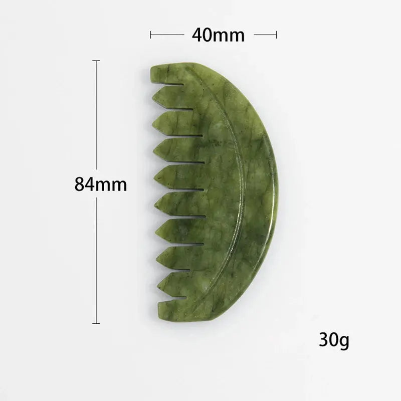 Natural Jade Comb Gua Sha Board Jade Massager For SPA Acupuncture Body Scraping Gouache Scraper Facial Skin Beauty Tool Nova Trendz