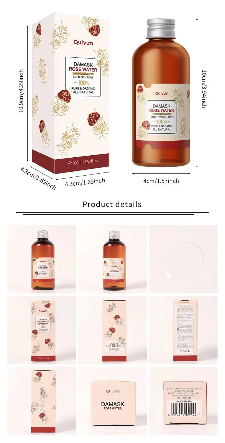 Face Care Rose Water Nourishing Skin Improve Dullness Anti Aging Facial Toner Damask Korean Skincare Products 100ml Nova Trendz