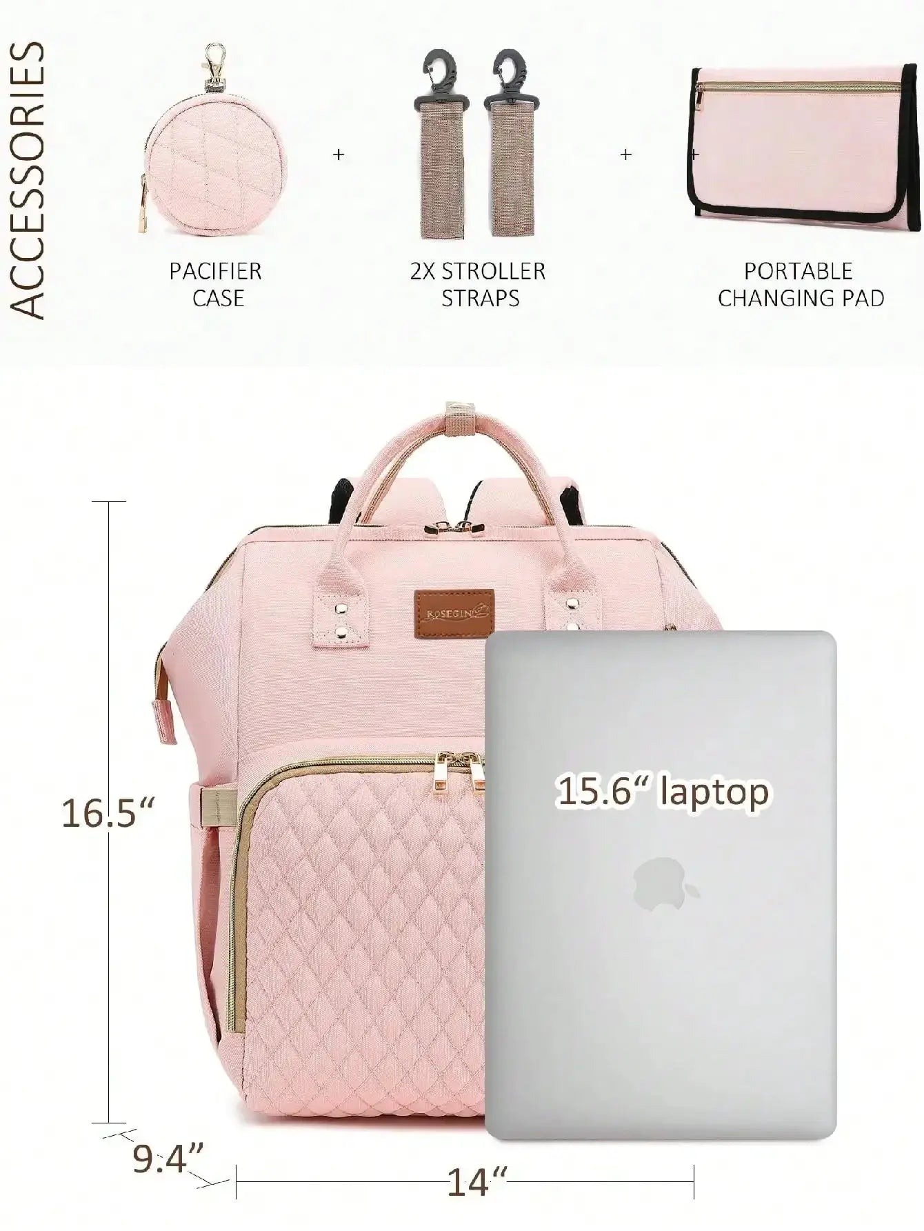 Diaper Bag Backpack With Changing Pad Pacifier Case, Baby Bag for Boy Girl Toddler Waterproof Travel Diaper Bag for Mom Nova Trendz