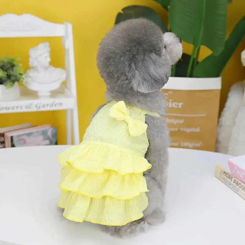 Spring Pet Clothes Dog Princess Dresses Puppy Dress Pet Skirt Puppy Dog Princess Dresses for Small Medium Cat Costume Pug - Nova Trendz