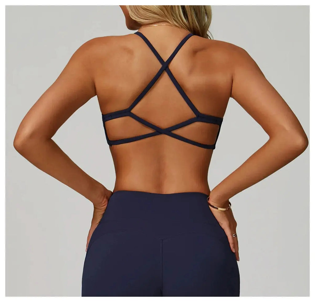 Hearuisavy Breathable Sports Bra Women Quick Drying ShockProof Gym Workout Top Casual Yoga Clothing Push Up Running Fitness Bras - Nova Trendz