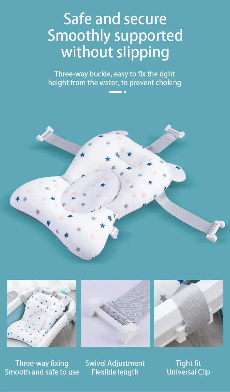 Baby shower lying down, baby shower artifact can sit and lie down, newborn net bag bath pad, bathtub floating pad Nova Trendz