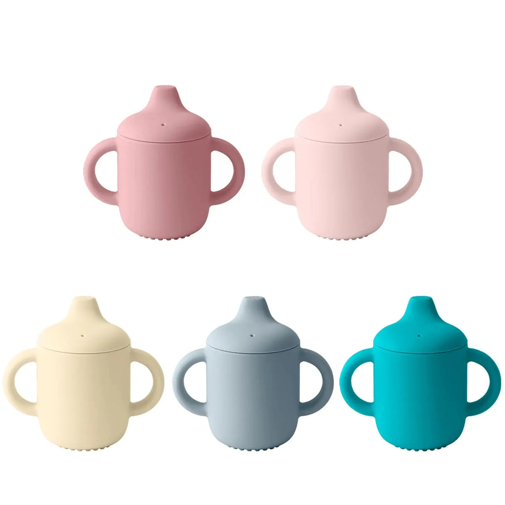 1PCS Baby Feeding Silicone Cups For Infants And Young Children Portable Learning Hand Shank Drinking Water Cups Baby Stuff Nova Trendz
