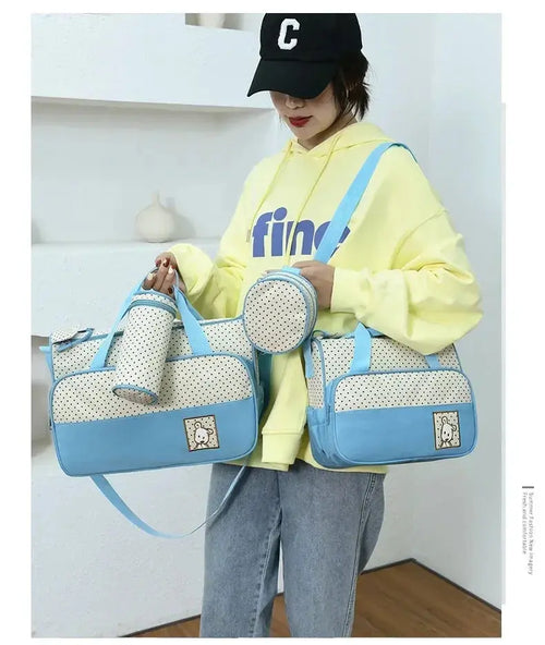 5pcs/set Large Capacity Baby Bag for Mom Travel Stroller Organizer Baby Diaper Bag Mummy Maternity Newborn Accessories Bag Nova Trendz