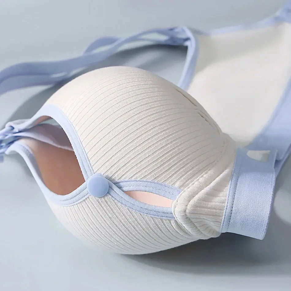 Maternity Nursing Bra No Underwire Front Open Gathered Support Cups Bralette Soft Comfort for Pregnant Women Underwear Clothing Nova Trendz