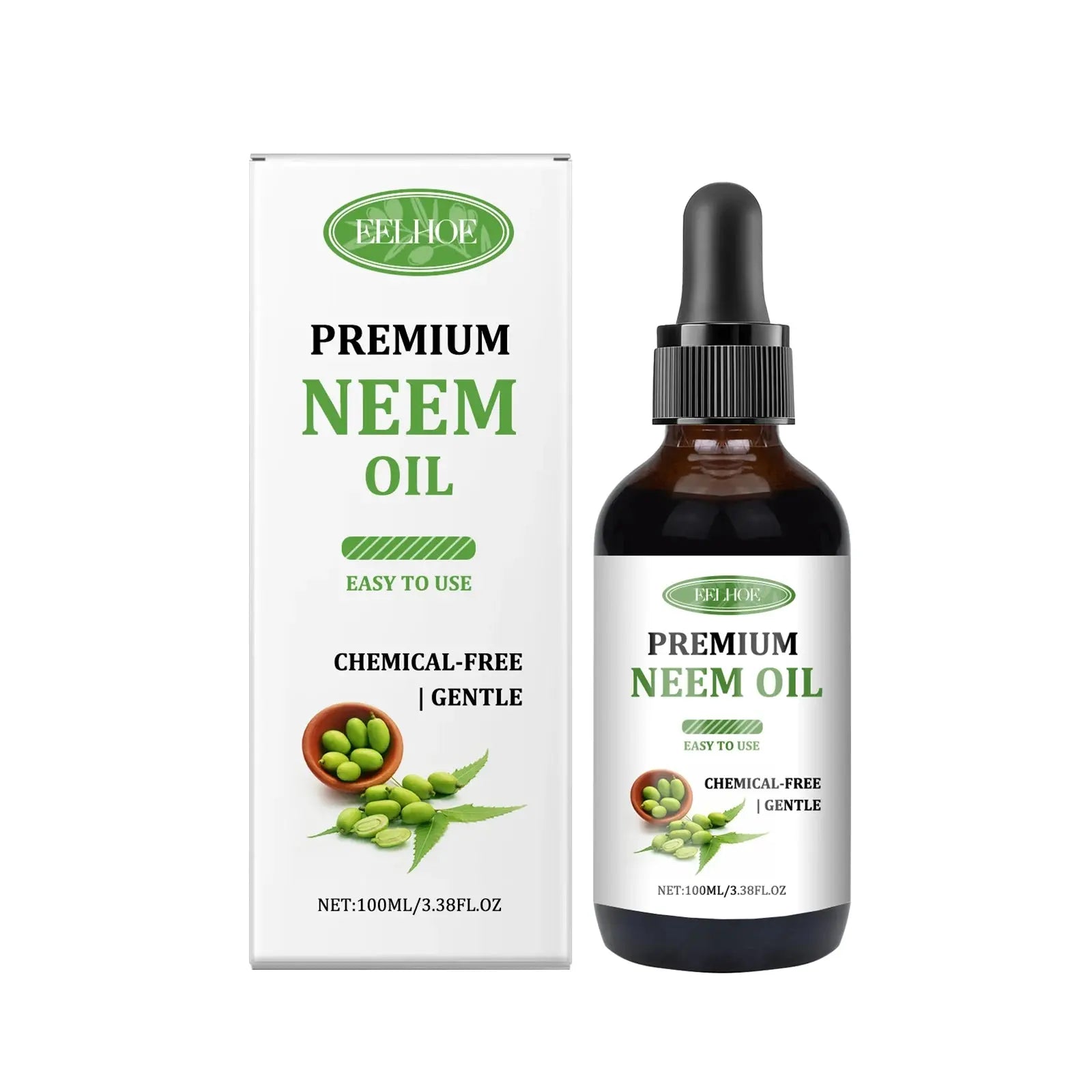 USDA Certified Organic Neem Oil (4 Ounce) 100% Pure Natural Oil, Hair Growth, Skin & Body Care,ails, Acne, Anti-Aging Moisturize Nova Trendz