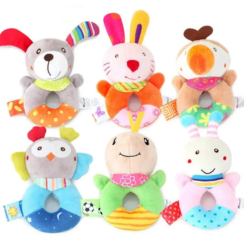 Baby Plush Rattle Cartoon Animals Crib Mobile Bed Bell Toys 0-12 Months Infant Toddler Early Educational Toy for Newborn  Gifts Nova Trendz