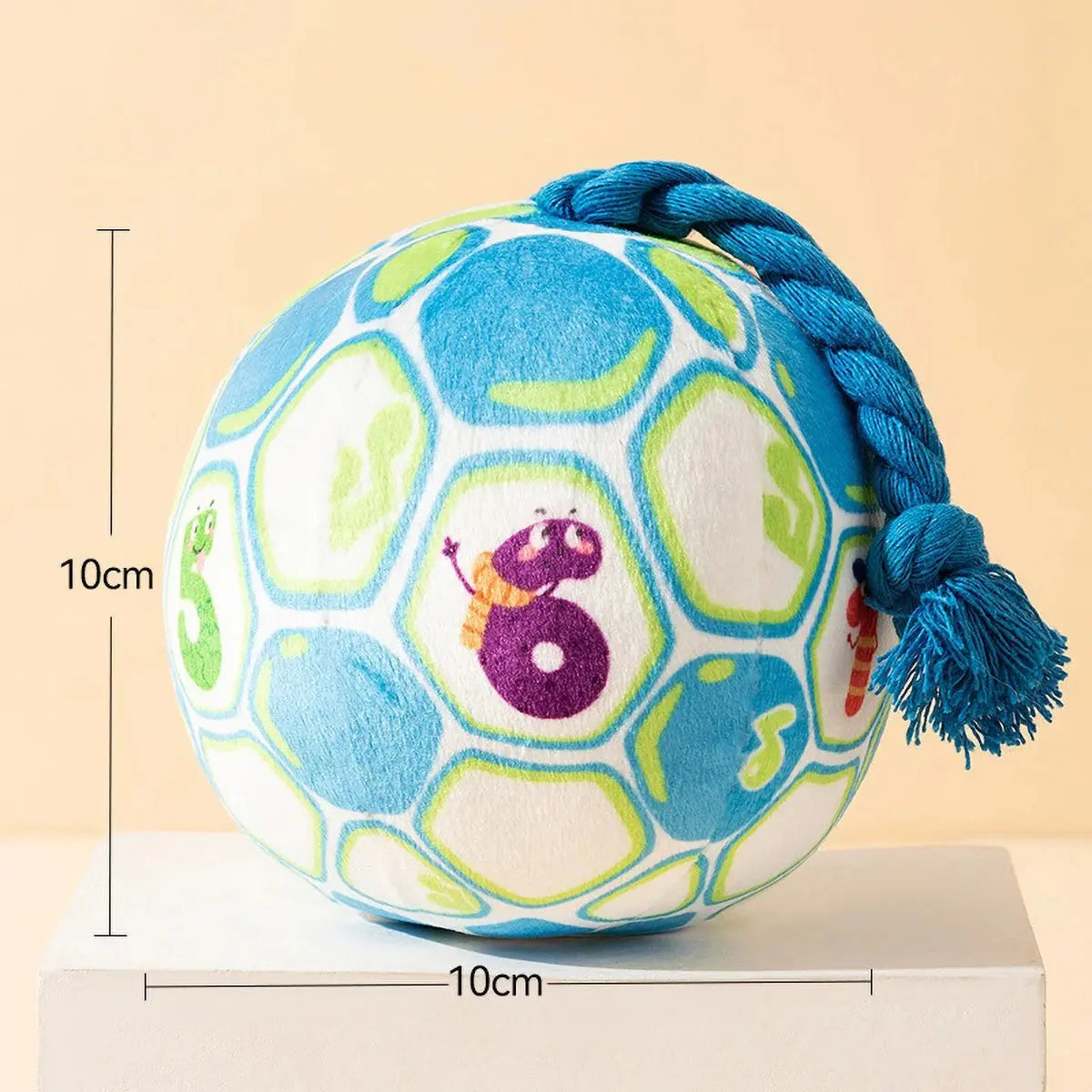 Pet Interactive Bell - ringing Plush Chew Ball for Dogs - with Rope Knot, PP Cotton Filling, Solve Boredom & Teethin - Nova Trendz