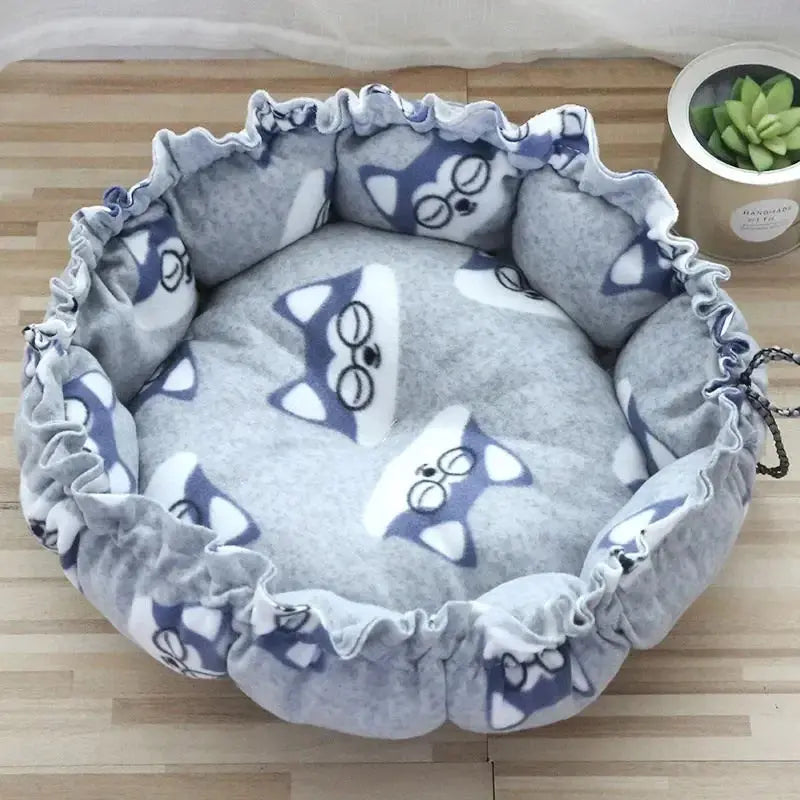 Drawstring Creative Soft Warm Nest Dual-Use Adjustable Pet Bed Nest Bed Pet Cushion For Cats Puppies Pet Supplies - Nova Trendz