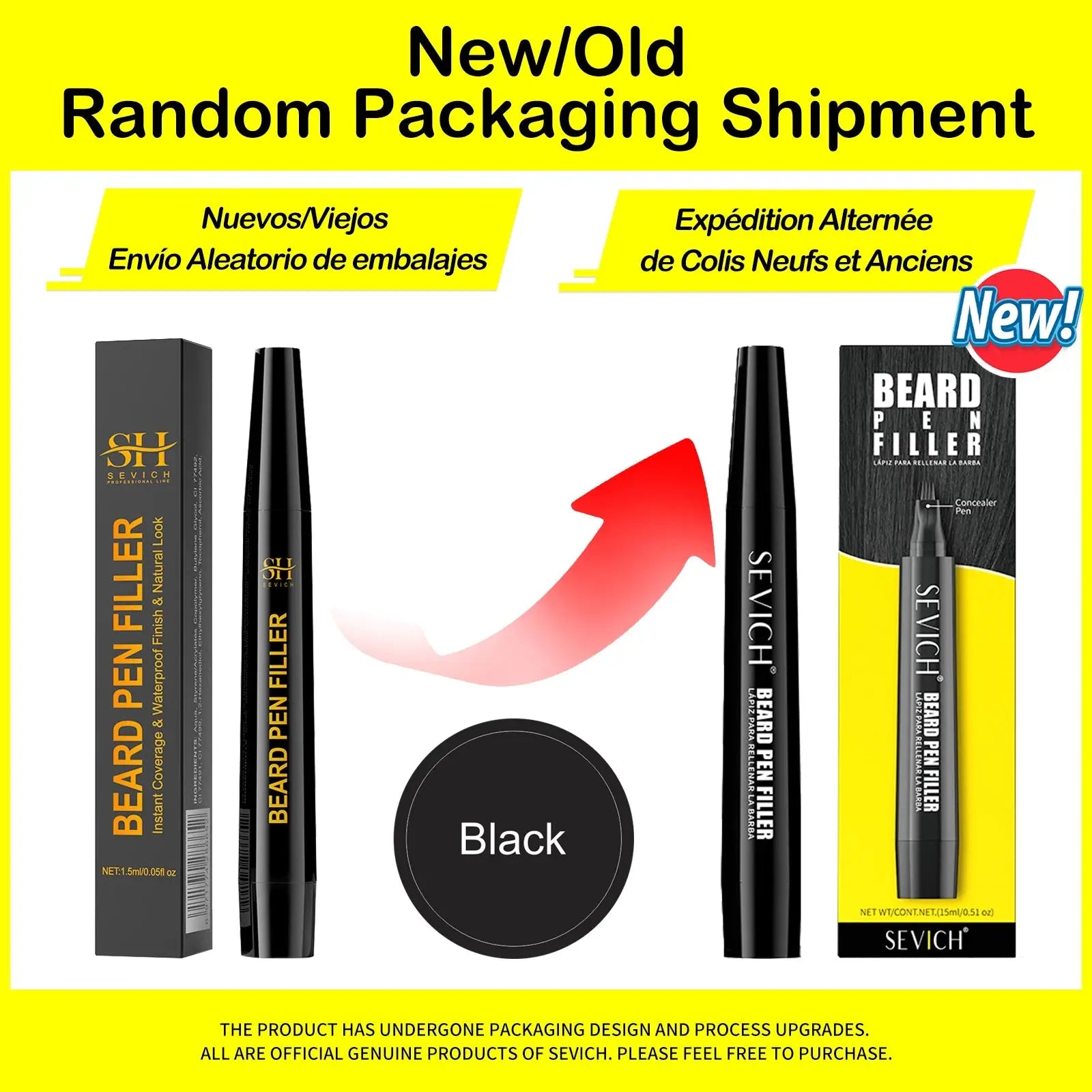 Waterproof Beard Pen Filler Men Moustache Coloring Pen Beard Coloring Filling Enhancer Black Fiber Hair Beard Stuffing Pen Tool Nova Trendz