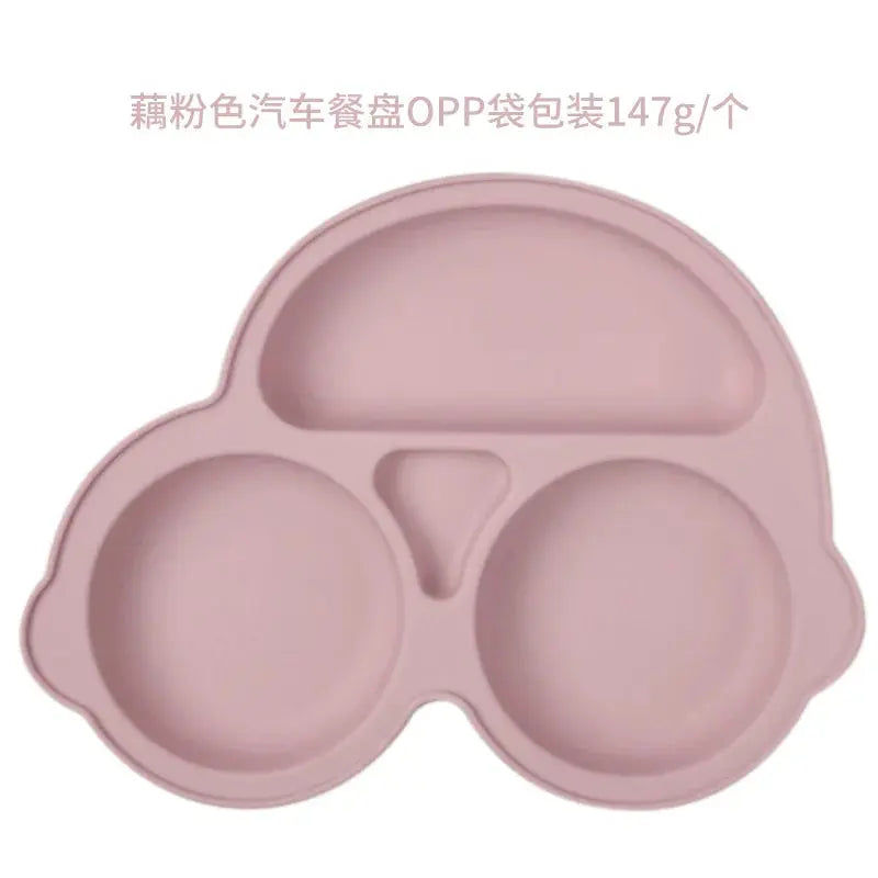 Baby Safe Silicone Dining Plate Suction Cartoon Children Dishes Feeding Toddler Training Tableware Retro Kids Smile Face Bowl Nova Trendz